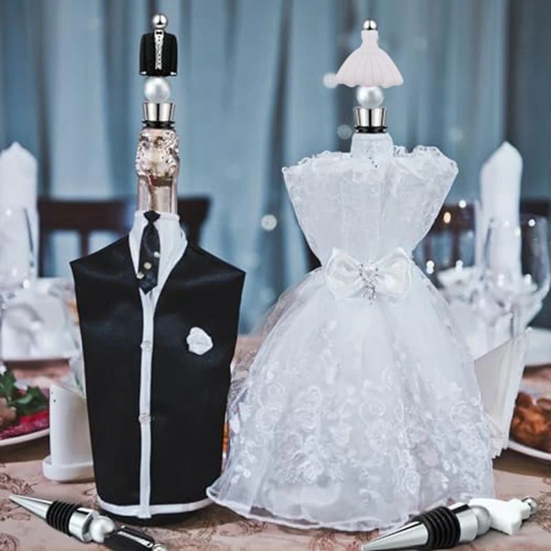 24 Sets Wedding Beadable Wine Bottle Stoppers As Shown Table Decoration For Wedding Engagement Anniversary Party