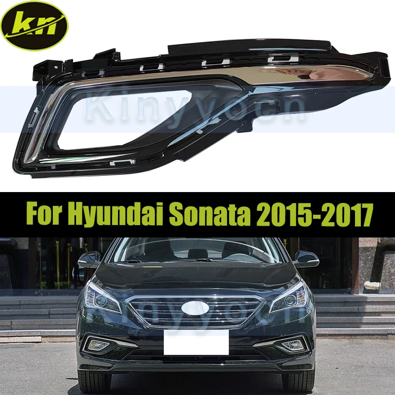 

Front Bumper Fog Light Bezel Cover For Hyundai Sonata 2015-2017 Fog Lamp Grille Replacement 86521-C1110 86522-C1110
