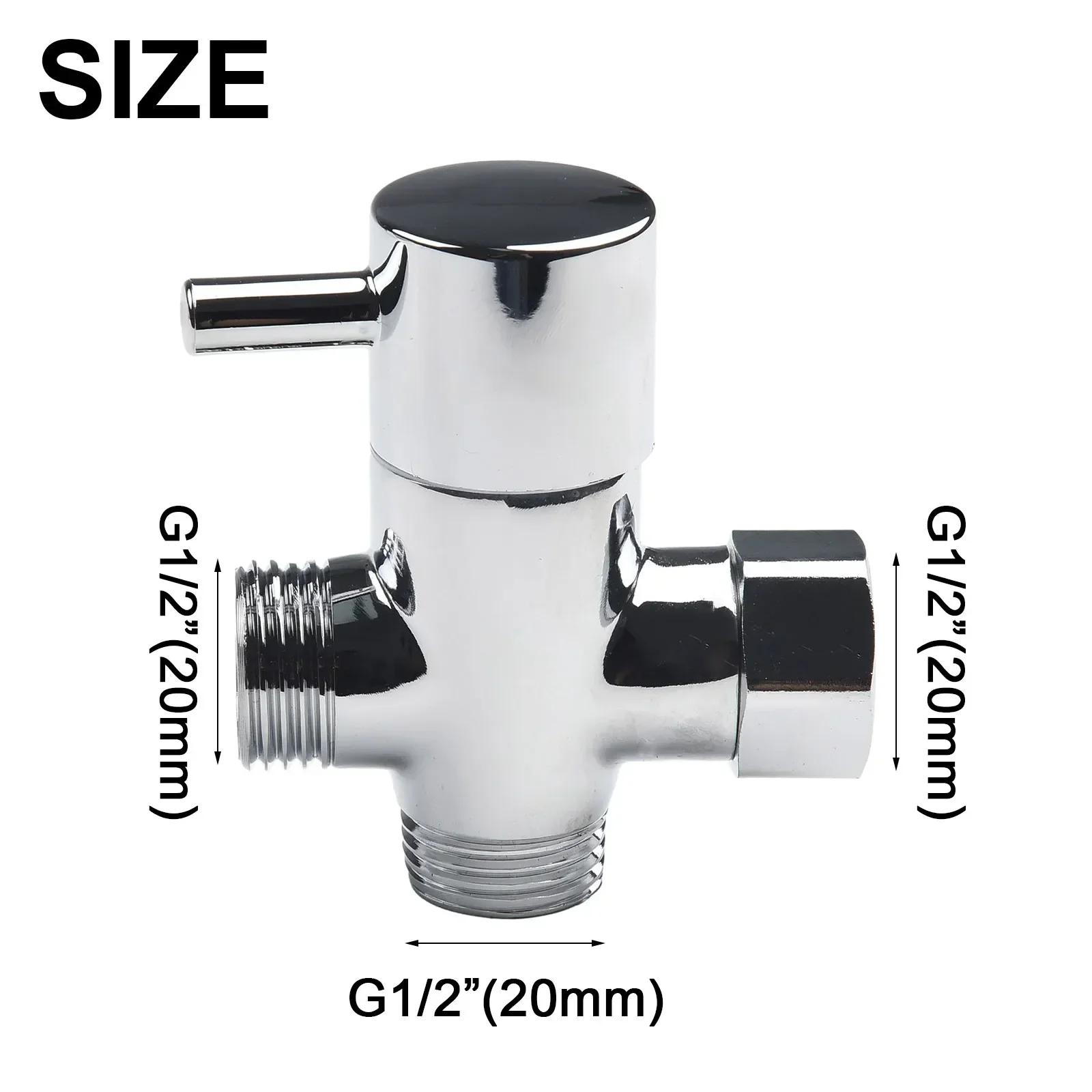 Shower Diverter Valve G1/2 Interface 3 Way Split Anti Leak Design Longevity & Durability Modern Design Fits Kitchen & Bathroom