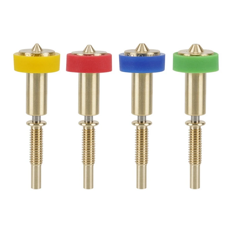 4Pcs All-In-One Bimetal Nozzles Heatbreak Brass Titanium Nozzle For E3D Hotend Extruder