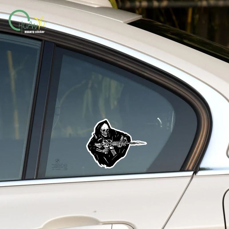 Etiqueta engomada de la bomba de agua del capítulo moral del cráneo de la muerte ventilador militar coche motocicleta parachoques decoración pegatina impermeable reflectante
