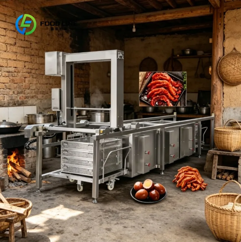 Commercial Smart Automatic Braising Cooker System Simple Operation Design for High Volume Braising of Ham, Meat, Duck