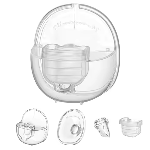 Wearable Breast Pump Parts Compatible with S18 S21 Pump, Milk Collector Cup, Flange Duckbill Valve, Silicone Diaphragm
