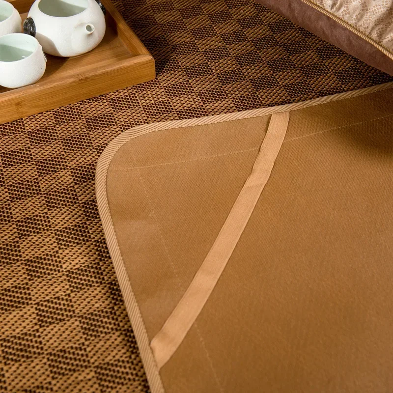 Cold Mat Rattan Mat Three Piece Set Double Bed Foldable Student Dormitory Air Conditioning Ice Mat