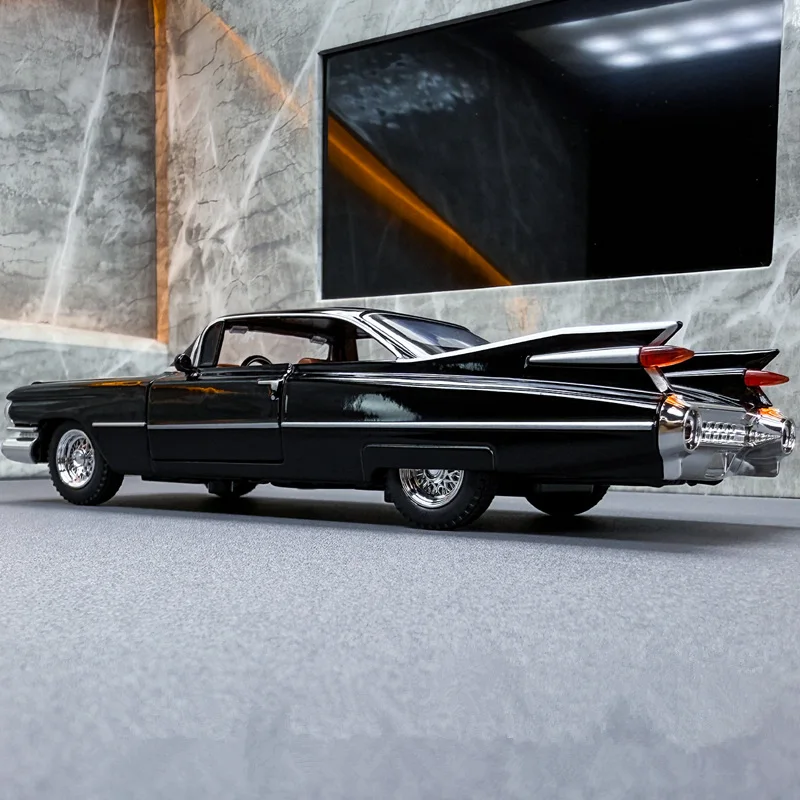 

1/24 Eldorado Biarritz Series 62 Alloy Sports Car Model Diecast Metal Classic Retro Vehicles Car Model Sound Light Kids Toy Gift