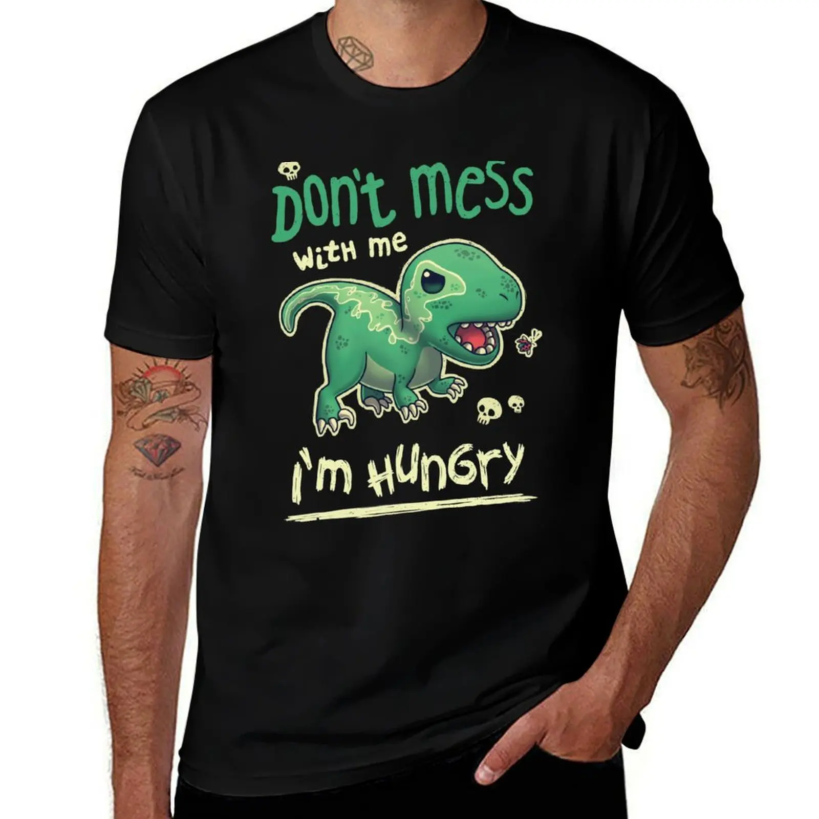 Hungry Raptor // Angry Velociraptor, Kawaii Dinosaur, Paleontology T-Shirt Lightweight Gym Training T-Shirt