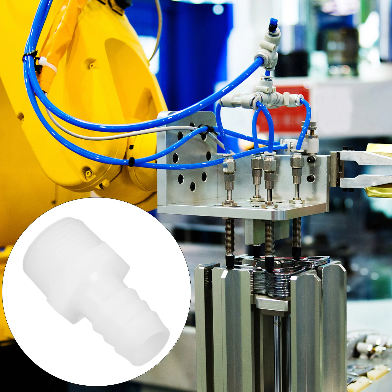 

5Pcs Plastic Hose Barb Fittings Threaded Male Adapter Straight Connector for Industrial Home Pipe Fitting Replacement