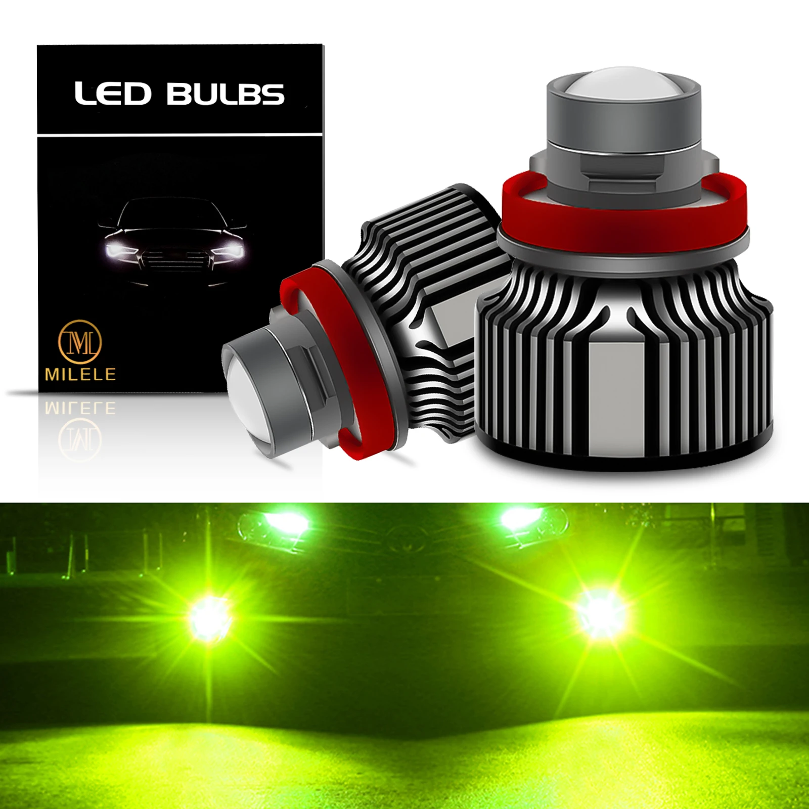 Laser Lens 100W H7 Led Headlight Bulb H11 Led Headlamp H8 H9 9005 HB3 9006 HB4 2500K 3000K 6000K Turbo Fog Light For Car 12V 24V