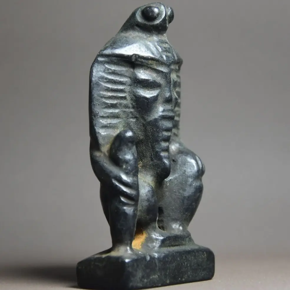 Hongshan culture archaize black iron meteorite Pharaoh sun god statue