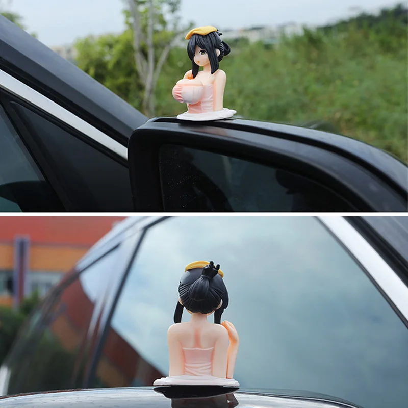 مثير كاناكو الصدر تهز الفتيات الحلي سيارة ، الكرتون كاواي تمثال أنيمي ، لوحة القيادة مثير دمية تمثال ، ديكورات لطيف