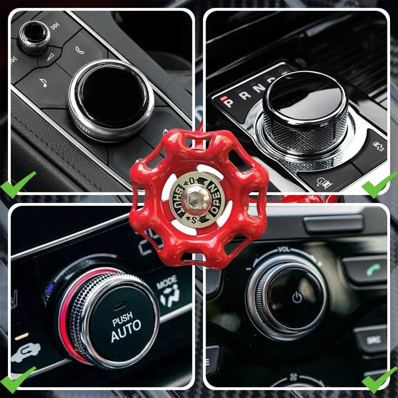 Car Accessories Rotary Knob Metal Valve Decor Automotive Interior Center Console Button Volume Air Conditioner Gear Twist Switch