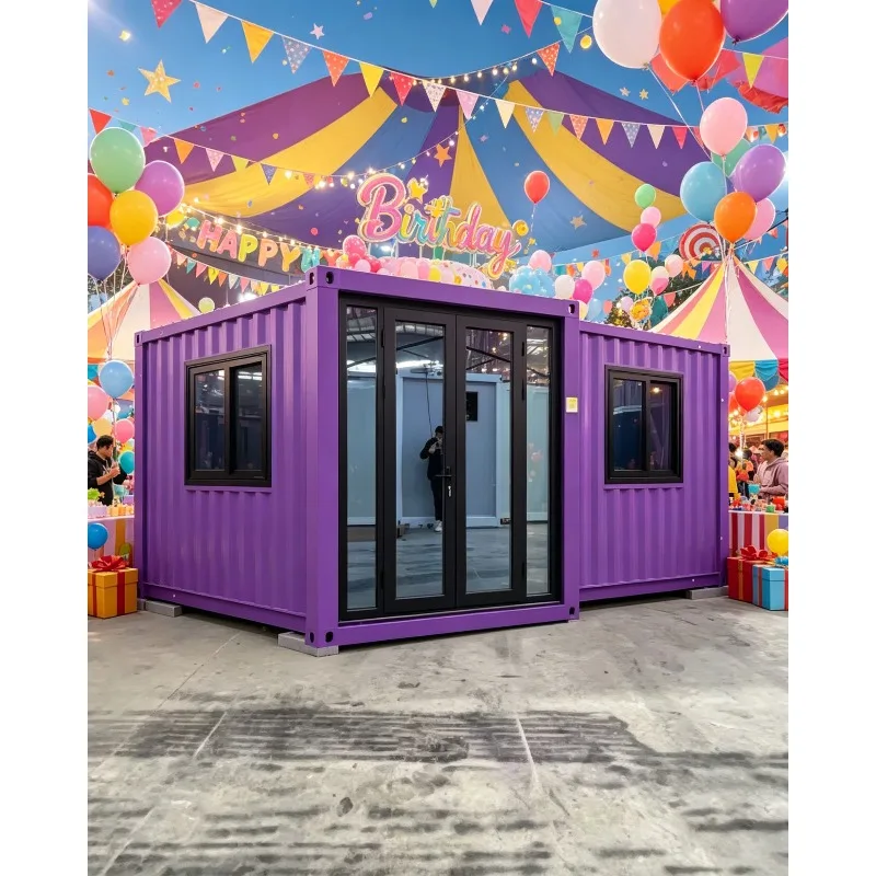 

Portable Foldable House 6m×2.5m Prefab Expandable Container Room Mobile Office for Construction Worker