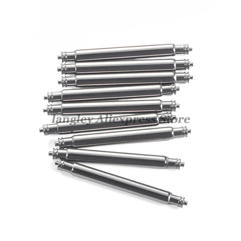 Barras de mola para relógio, pinos de ligação de diâmetro 2.5mm para seiko skx007 skx009 20mm 22mm, pulseira de relógio, haste de mola de aço inoxidável, 10 peças/20 peças