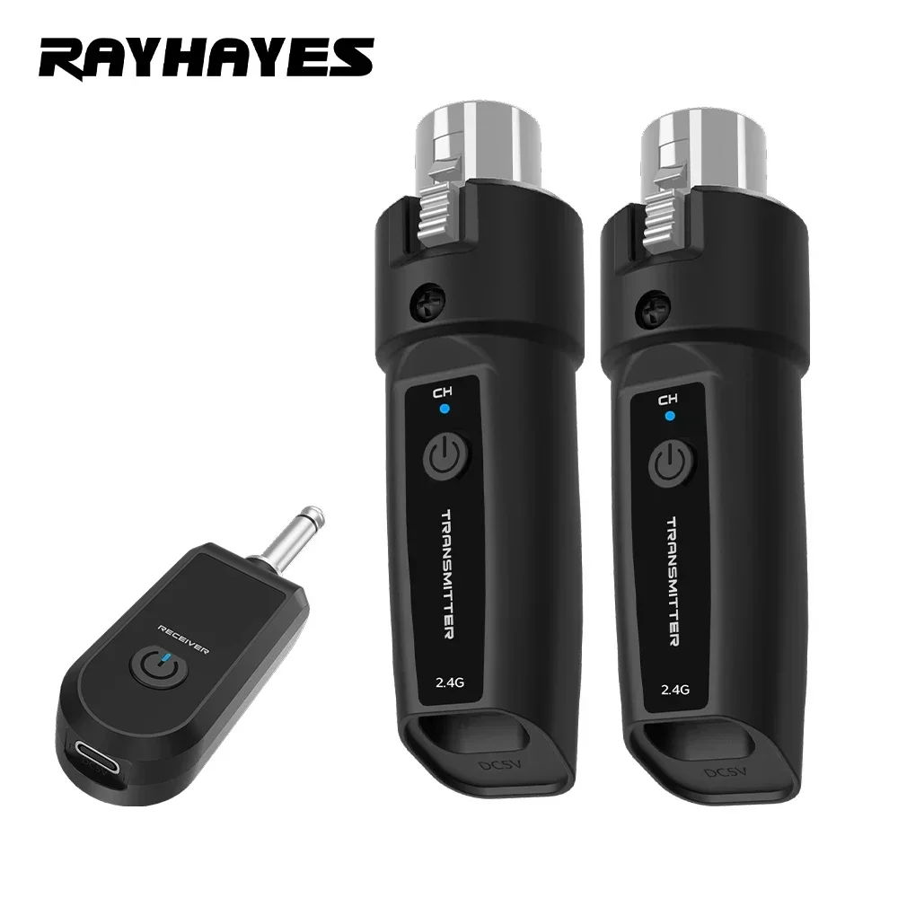 RAYHAYES GE-02 UHF Wireless Mikrofon Konverter Adapter XLR Sender für dynamisches Mikrofon Gitarre Audio Mixer PA System