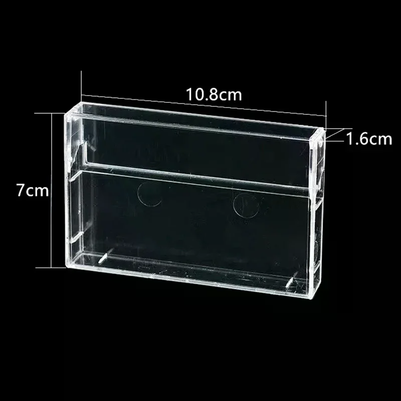 1Pc Cassette Tape Transparent Storage Box Audio Magnetic Recording Blank Tape Case Dustproof Box