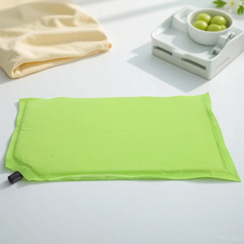 وسادة أوتوماتيكية قابلة للنفخ من قماش أكسفورد للنزهات والتخييم والمشي لمسافات طويلة وسادة مقعد خفيفة الوزن وقابلة للطي ومتينة أثناء السفر