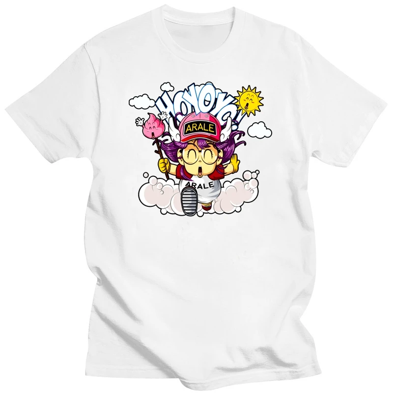 Arale Tshirt for Men Dr Slump Toriyama Anime Manga 90s Cute Robot 80s Vintage Pure Cotton Tshirt Wholesale