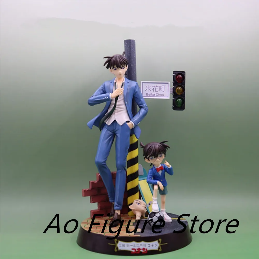 28cm Detective Conan Kudou Shinichi Figure Jimmy Kudo Case Closed Anime Figures Statue Pvc Collection Model Toys Birthday Gifts