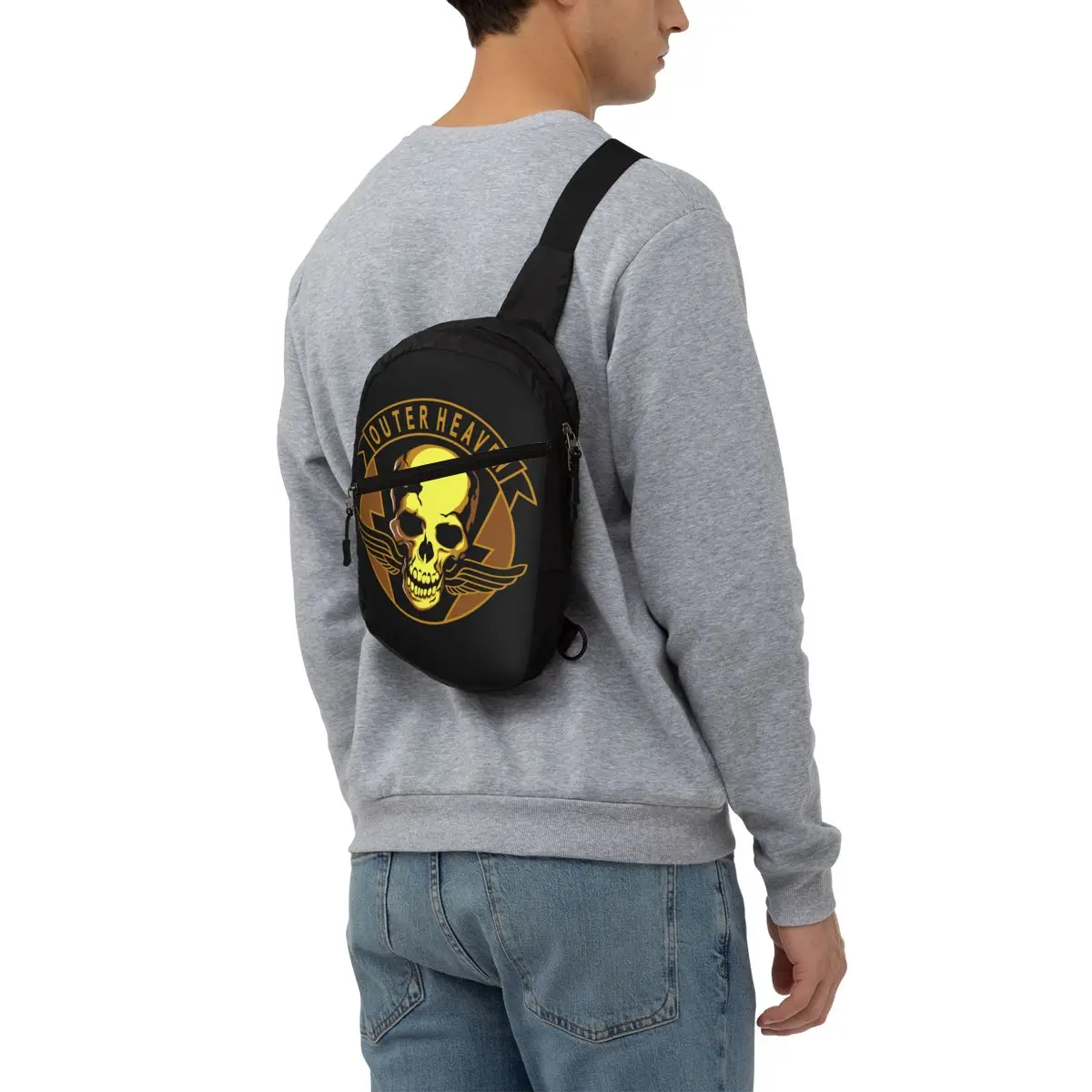 Metal Gear Solid Outer Heaven Drawstring Sacos Das Mulheres Dos Homens Portátil Esportes Ginásio Sackpack Video Game Gift Compras Armazenamento Mochilas