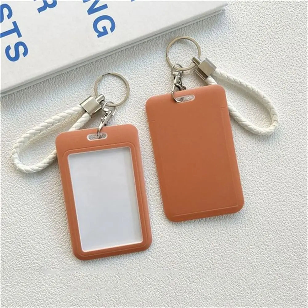 Student Office Key Chain Credit Card Work Card Keyring ID Card Protective ID Card Holders Bus Card Cover Badge Holders