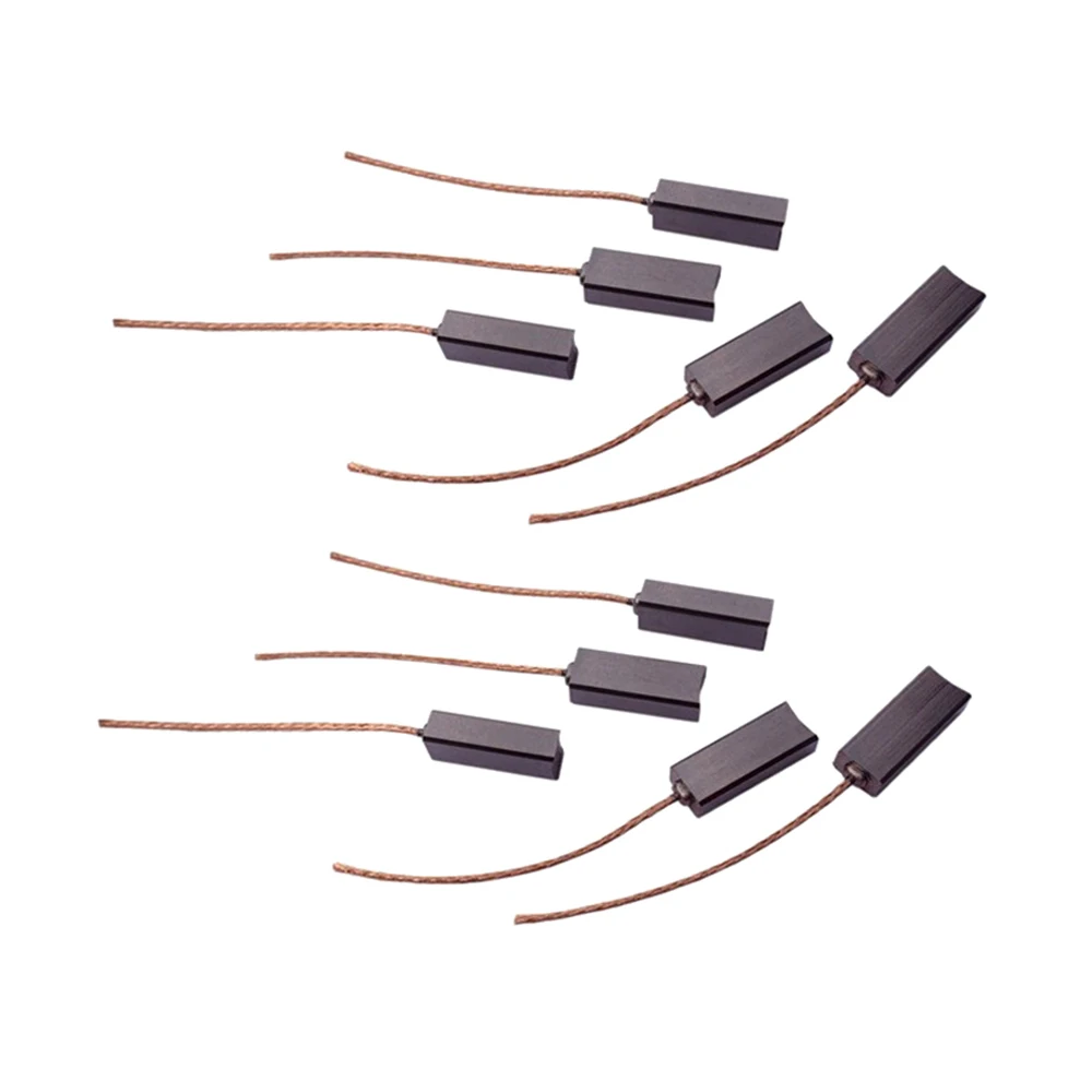 10PCS Carbon Brushes Wire Leads Generator Generic Electric Motor Brush Motor Regulator Carbon Brush Replacement 4.5x6.5x20mm