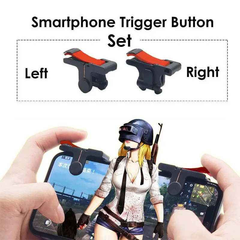อุปกรณ์เสริมสำหรับแอนดรอยด์ iOS ทริกเกอร์เกมสำหรับ L1R1โทรศัพท์มือถือเครื่องควบคุมที่ยิงปุ่มยิงสำหรับ pubg