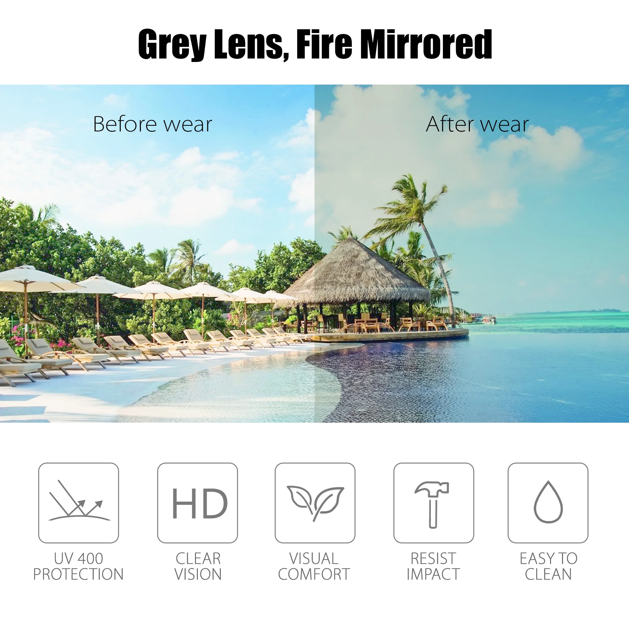 Lunettes de soleil de cyclisme UV anti-sable pour femmes et hommes, lentille de Protection des yeux, Sport de plein air, Protection claire, étui coupe-vent