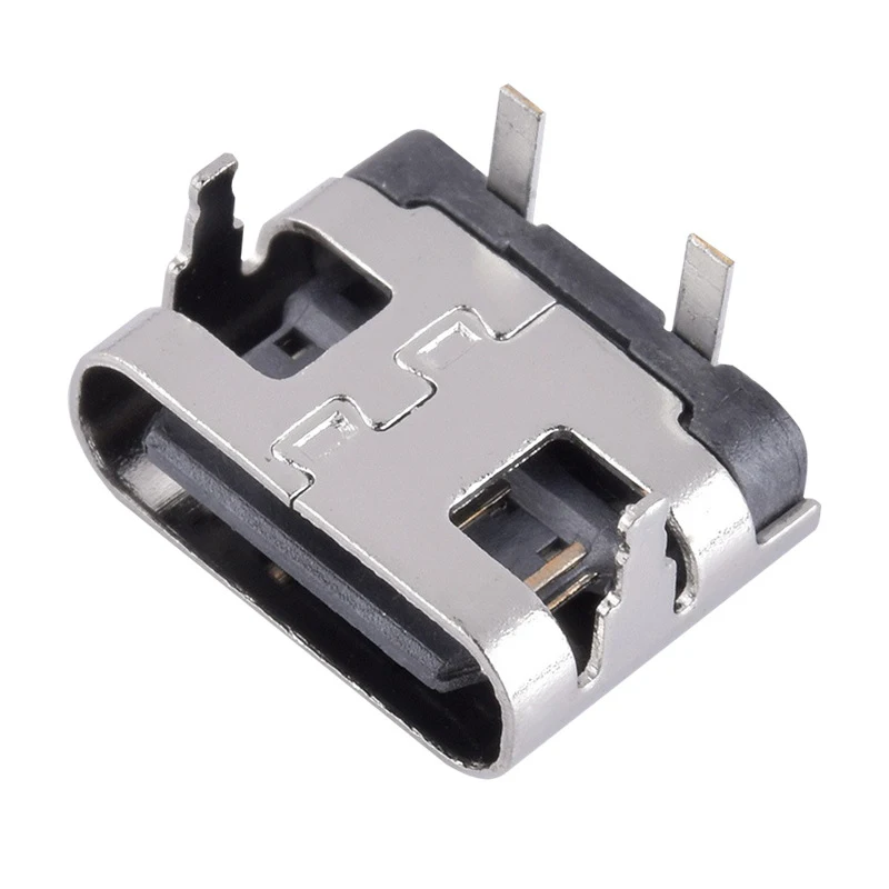 10PCS 2 Pin Micro USB Type C Connector Socket USB 3.1 Type-C Female Power Jack Dock For Mobile Phone Charging Port