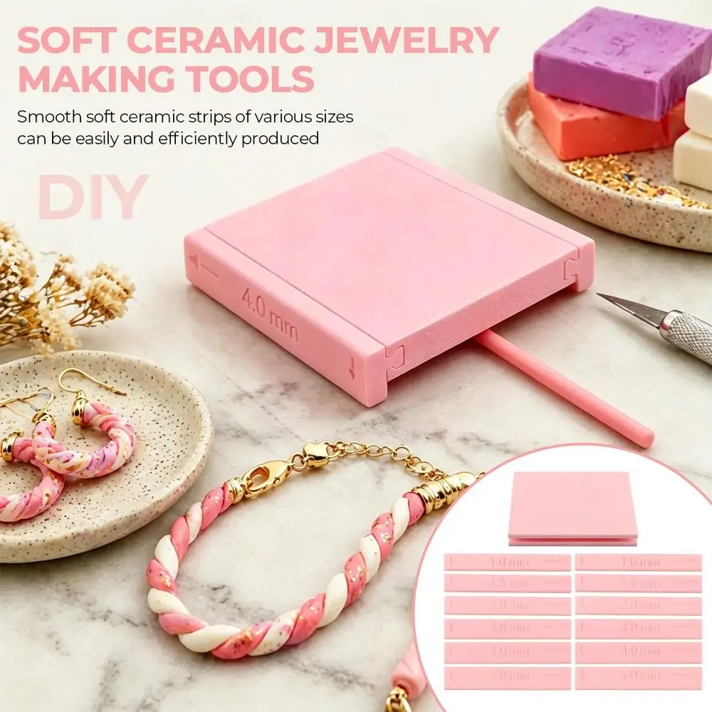 Plastic Polymer Clay Roller Guide 12 Sliders Rolling Panel Clay Hoop Earring Tool DIY Clay Projects Round Hoop Earring