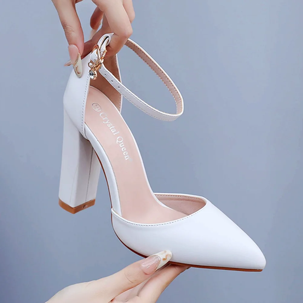 

Thick Heel Pointed Casual Single Shoes New Spring Women's Shoes Shallow Mouth Cover Feet Fashion High Heels