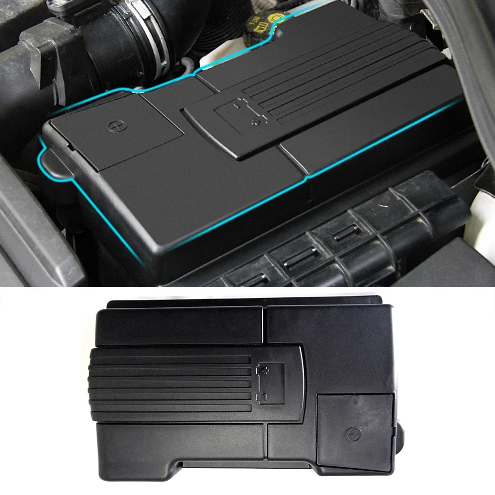 For Audi Q3 2019 2020 2021 Car Engine Battery Protection Cap Dustproof Cover Positive Negative Battery Anode Rustproof Shell