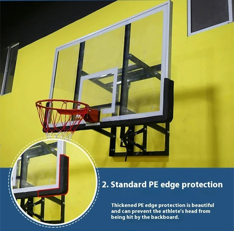 折りたたみ式バスケットボールスタンド 壁掛けバスケットゴール