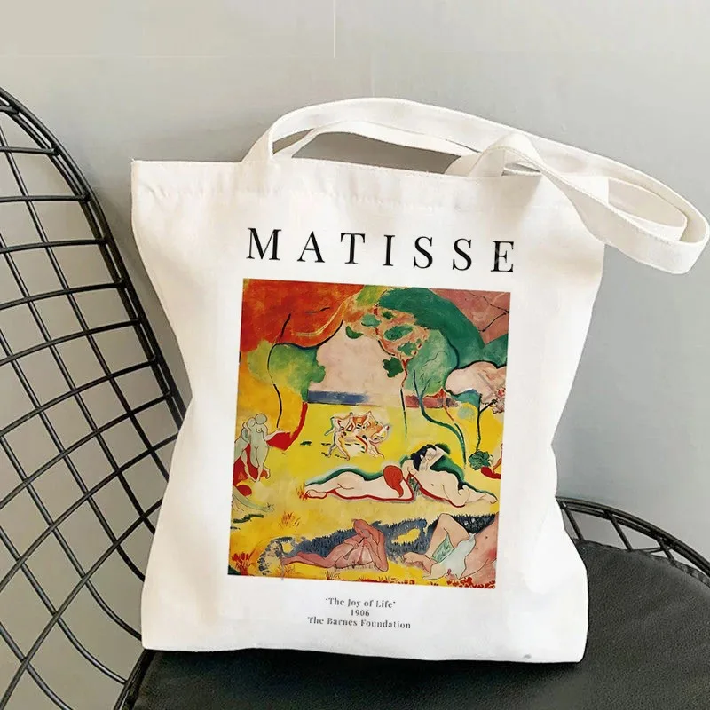 

Matisse The Pink Studio Printed Canvas Bags Harajuku ShoulderBag Fashion Handbag Eco Friendly Bags Shopping Office Travel Bag