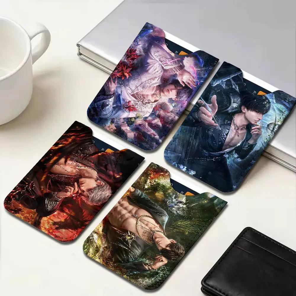 Game LOVE AND D-DEEPSPACE Game  PU Leather Cardholder Ultra Slim Credit ID Card Organizer Lightweight Business Card Holder