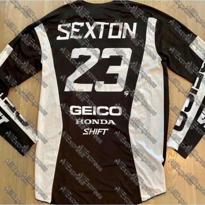 

Honda Summer Moto Cycling Chase Sexton Geico Honda Shift Jersey Long Sleeved Tee Breathable Motocross Jersey for Men And Women