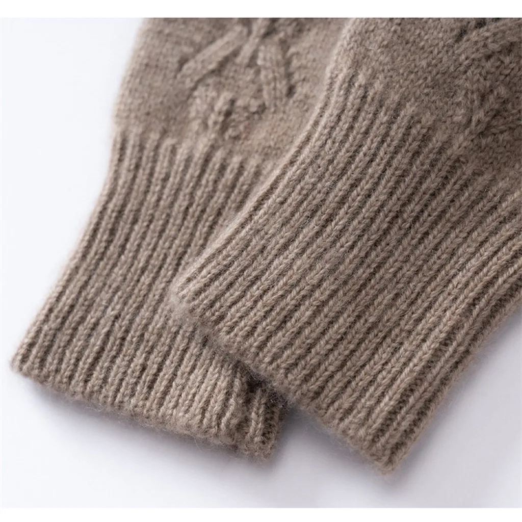 Warm Gloves Soft Unisex Gloves Touchscreen Gloves Fingerless For All Genders Office Work Men