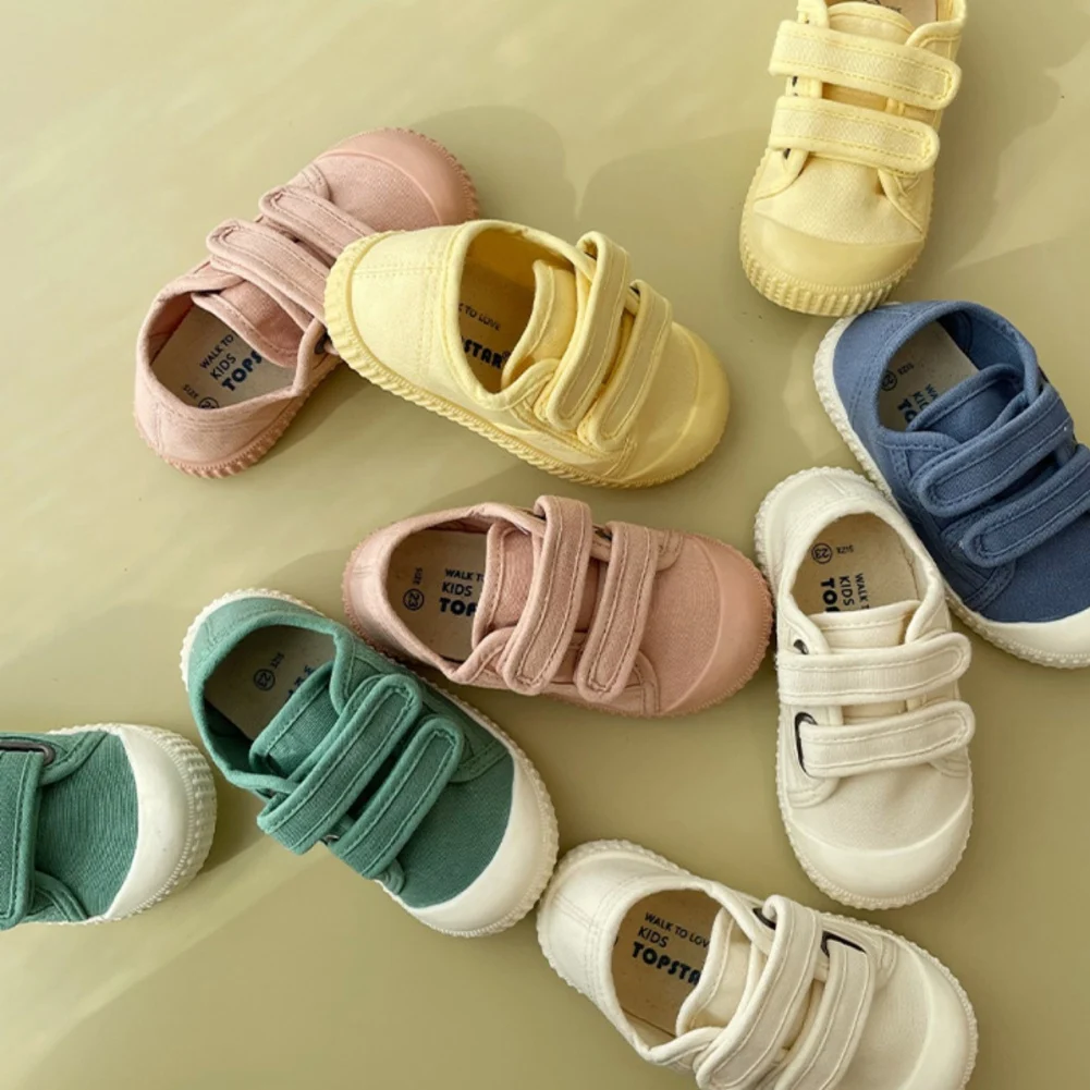 Baywell Children Canvas Shoes Toddler Infant Boys Girls Shoes Candy Color Casual Shoe Baby Kids Breathable Leisure Shoe