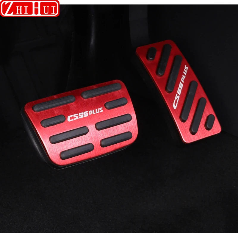 For Changan CS55PLUS Restyling CS55 Plus 2024 2023 Car Interior Gas Brake Panel Cover Sticker Aluminium Alloy Auto Accessories