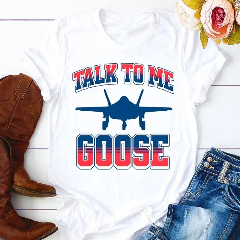 Top Gun Maverick Goose Women T Shirt Girl Harajuku Korean Style Graphic Tops Kawaii Female T-shirt Drop Ship