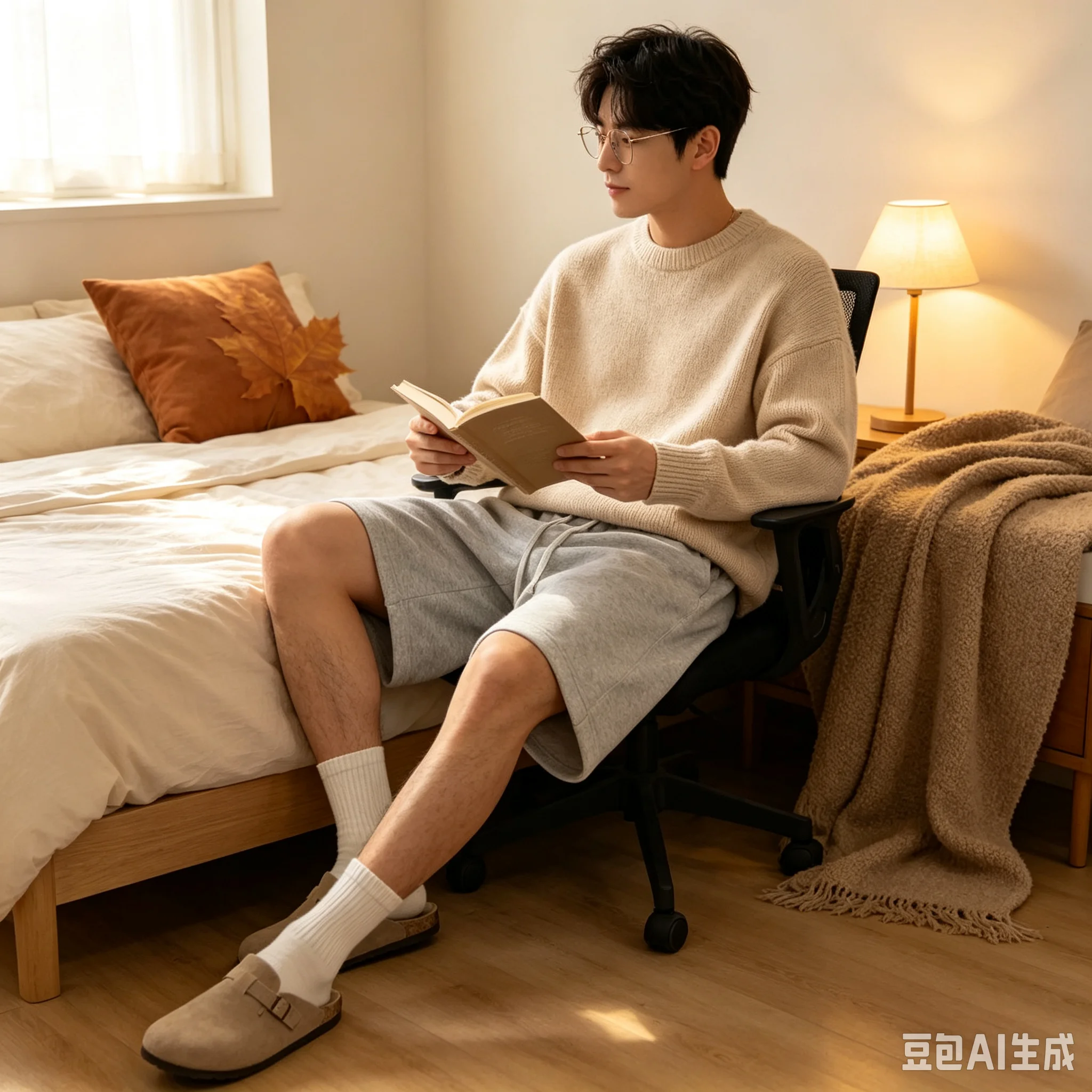 Popular new style trendy temperament ribbed striped casual shorts for men's summer trend outerwear