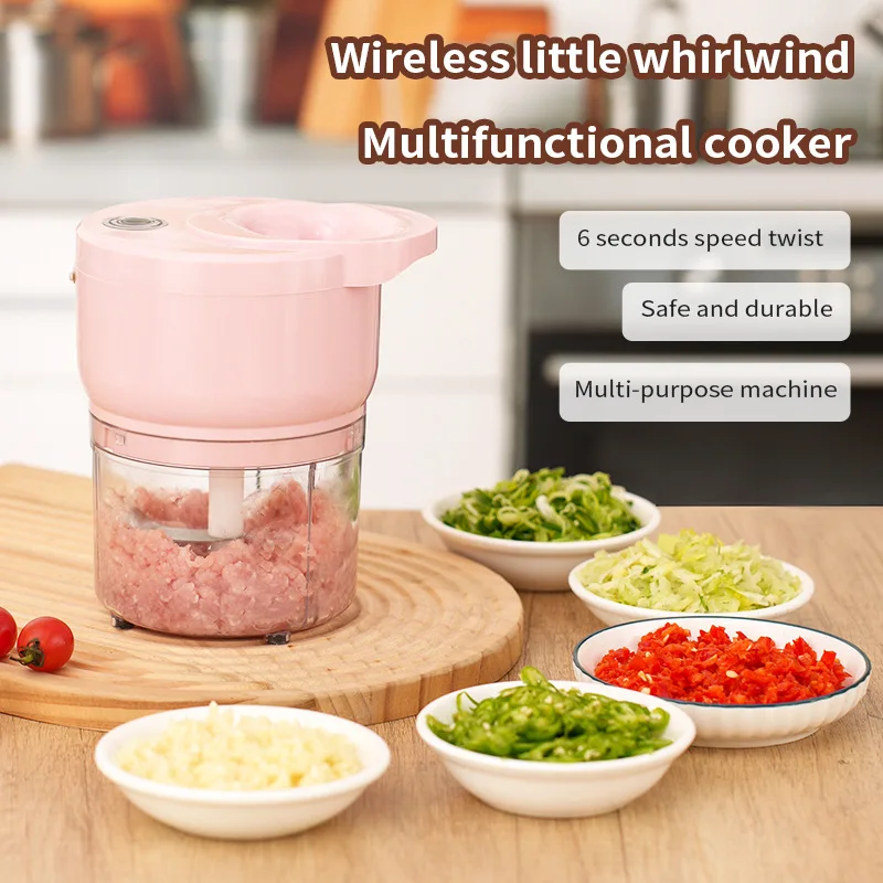 

Electric garlic beater Multi-function cooking machine Charging food processor Meat grinder Blender