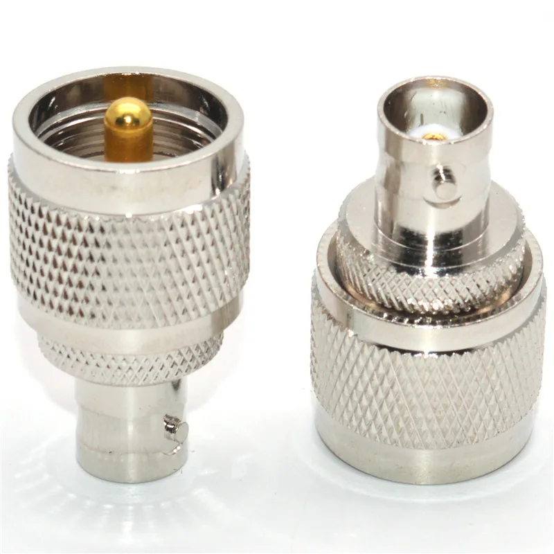 1 Stück UHF-Stecker auf BNC-Buchse Adapter PL-259 Stecker Gerader HF-Koaxialstecker Kupfer-Nickel-beschichtet – Detail 6