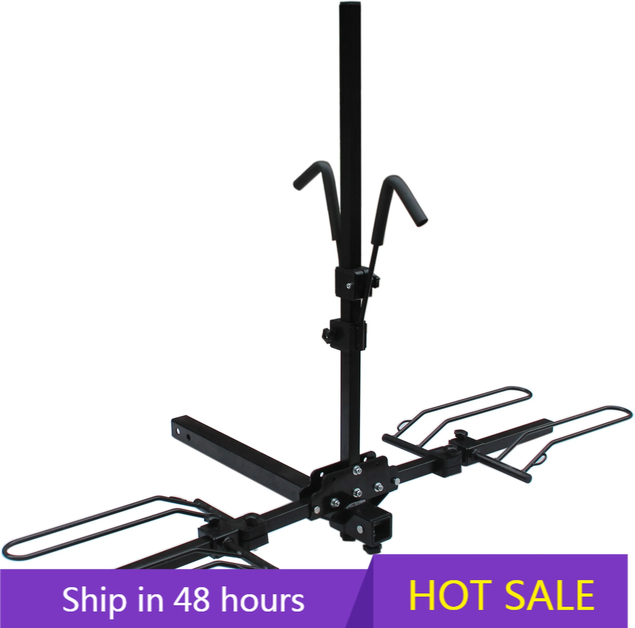 

POWER LEAP LOVEYOUNG Modern Fashion Steel Powder Coated Black Durable & Folding Load 2 Bikes Hitch Bicycle Carrier Bike Rack for