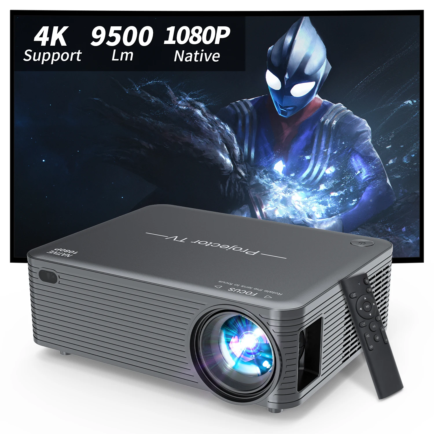 A30 Professional 1080p Native Uhd Android 9.0 Wifi Smart Multimedia Beamer 4k Home Theater Projector For Movie Cinema