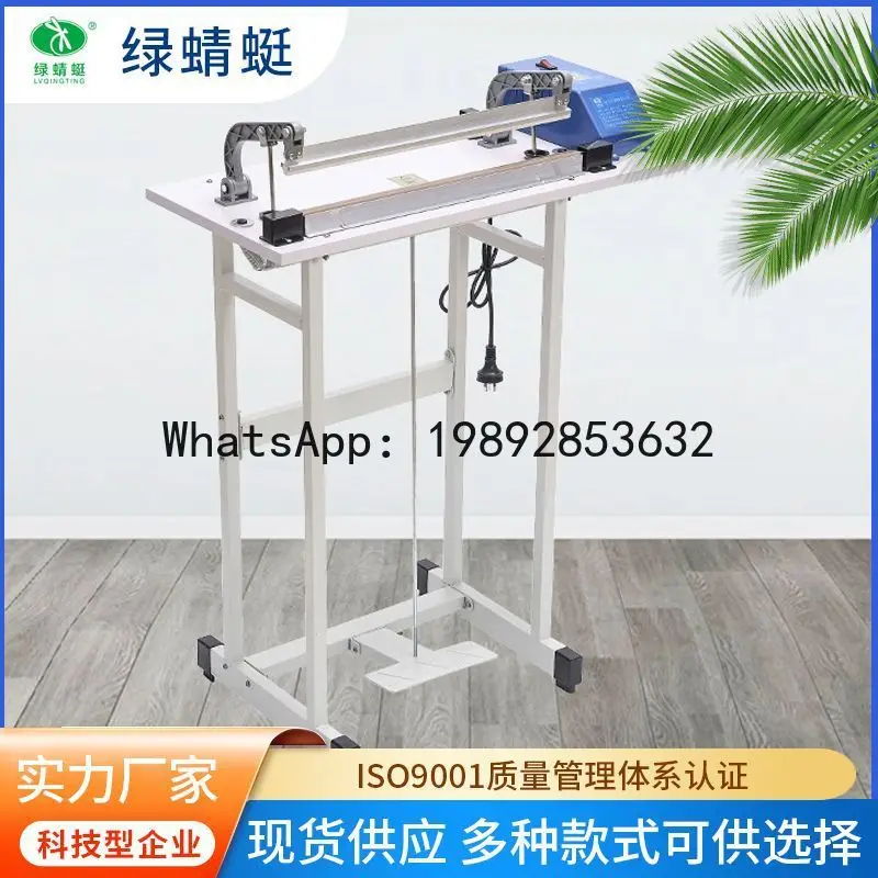Pneumatic double-sided foot pedal tabletop sealer - heated foot pedal for rapid sealing