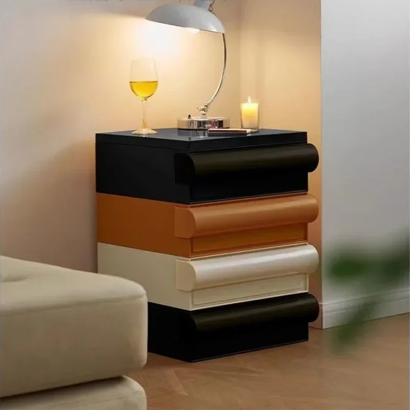 Nordic Creative Bedroom Free Color Matching Bedside Table Home Living Room Light Luxury Multi-layer Drawer Storage Side Cabinets