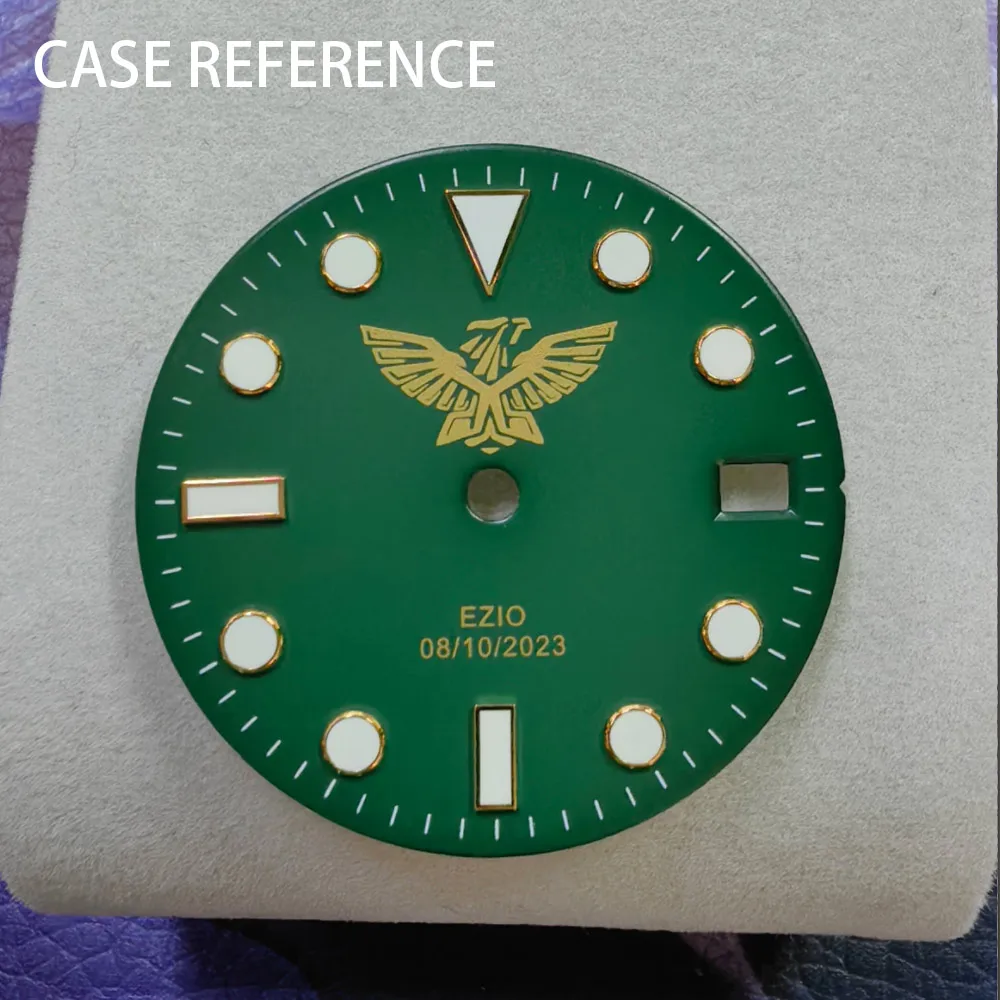 28,5-mm-Zifferblatt geeignet für NH-34/35/36 Uhrwerke, GMT-Leuchtzifferblatt, individuelle Anpassung von Logo/Namen, DIY-Zifferblatt-Uhrenteile – Detail 18