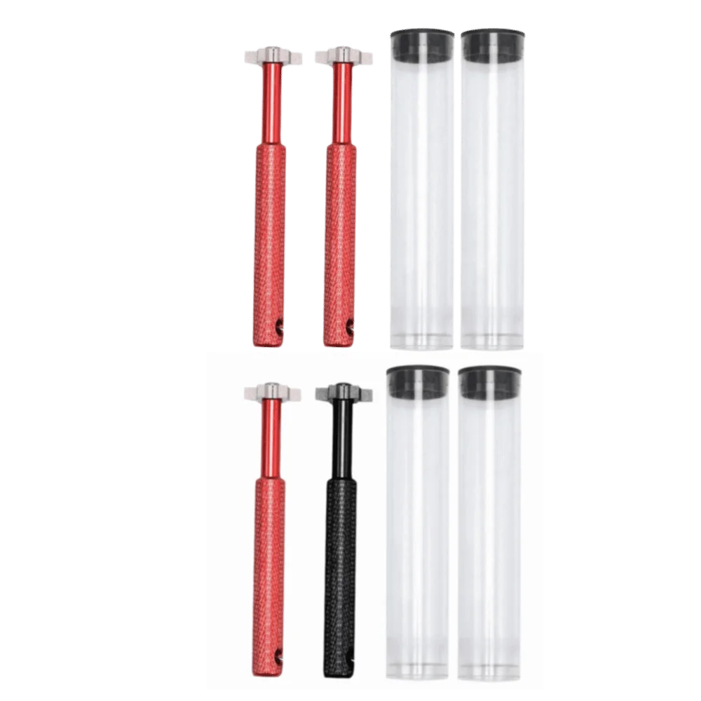 4pcs 6 Head Golf Club Groove Sharpener Compact Handheld Design Metal Construction Golf Club Re-Grooving Tool Storage Tube