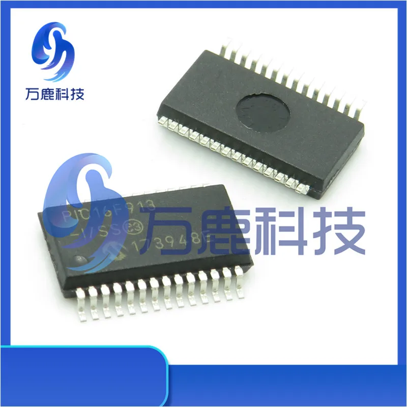 Pic16F913-I/Ss 28 Pin, 7 Kb Std Flash, 256 Ram, 25 I/O Pb Free Ssop-28