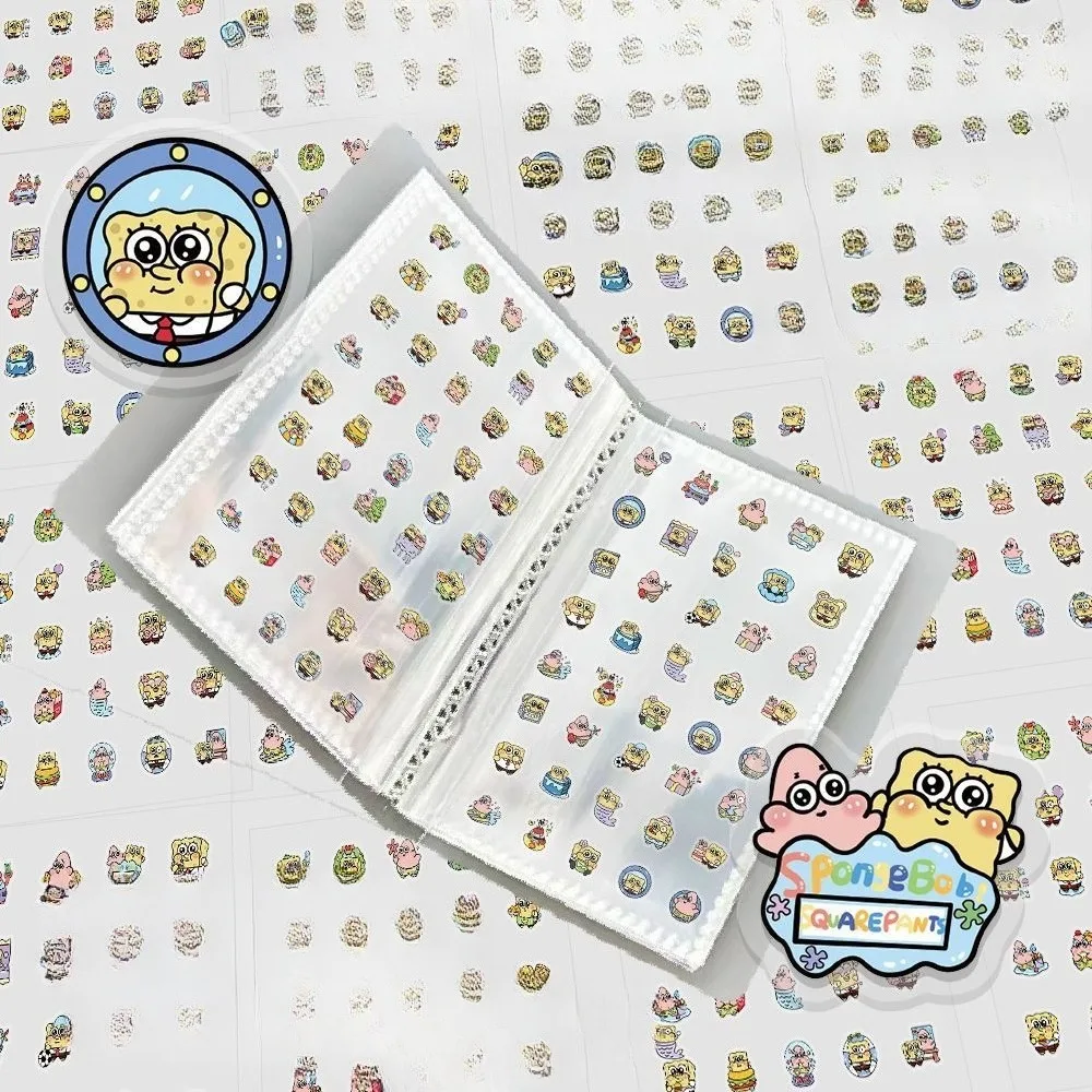 250 Stickers SpongeBob Mini Cute Cartoon DIY Decorative Student Pen Transparent Journal Waterproof Sticker Gift